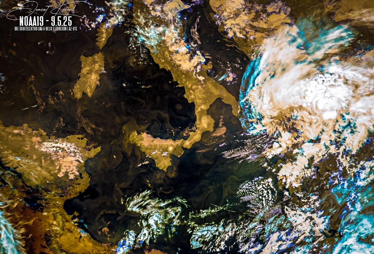 5.25 Noaa19 avhrr 3 AVHRR 3b45 IR False Color D1